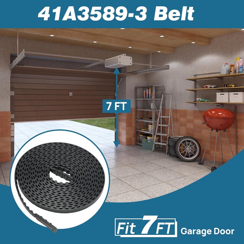 PETOX 41A3589-3 41A3589-12 Drive Belt for 7ft High Garage Doors, 233'' Garage Door Openers Belt, Replacement Belt Compatible with Chamberlain/LiftMaster/Sentex/Whisper Belt Drive Garage Door Opener - Image 5